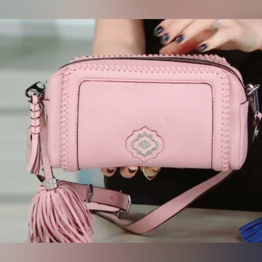 orYANY Pink Aideen Leather Crossbody with Tassel - Picture 6 of 11